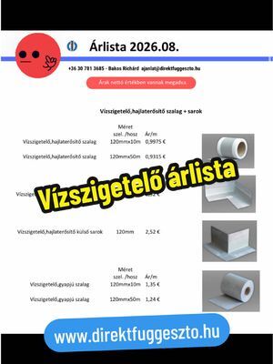 Vízszigetelő árlista #burkolo #burkolas #felujitas #arlista